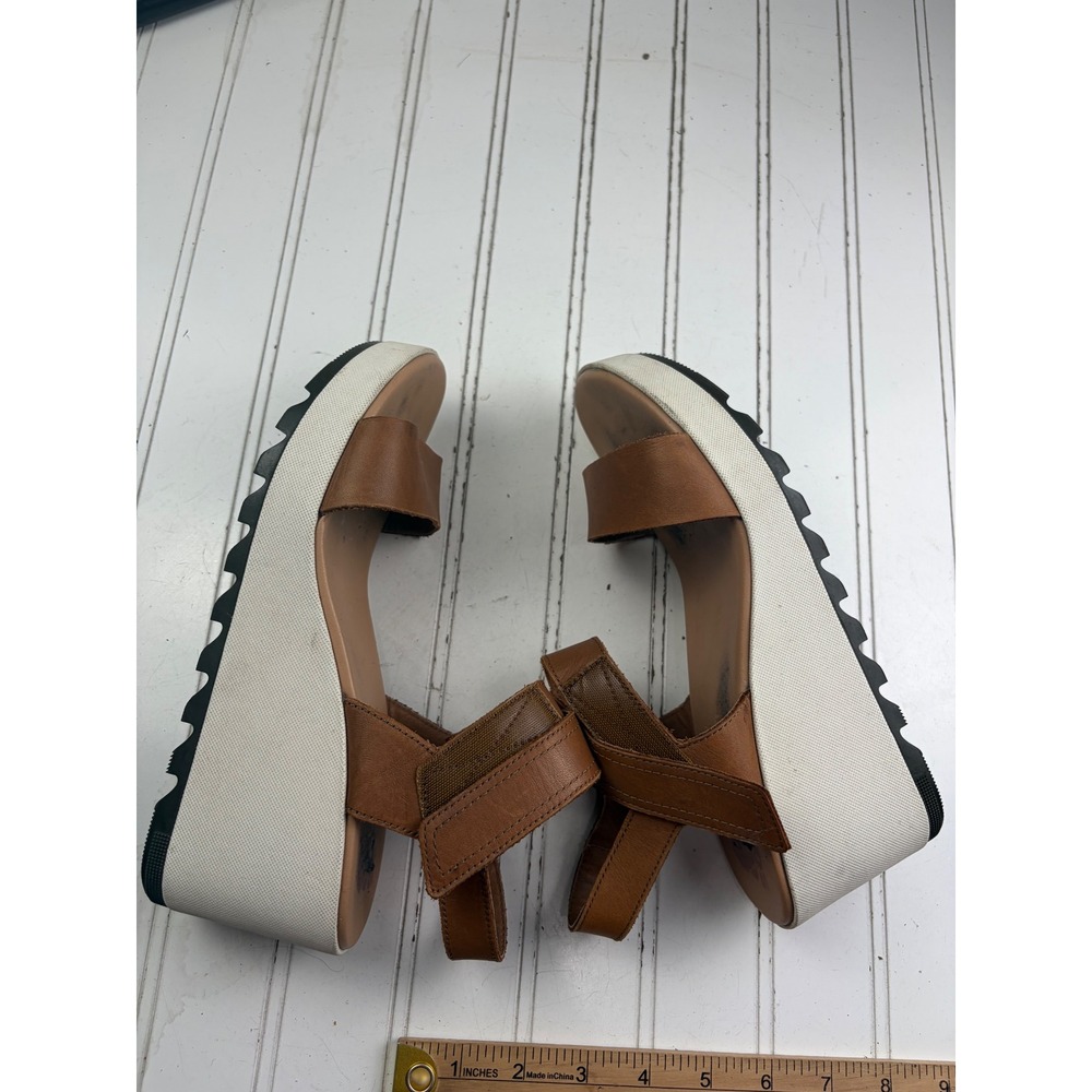 Sorel Joanie II Cameron Slingback Leather Wedge Sandals Women's Size 8.5 - Picture 9 of 10